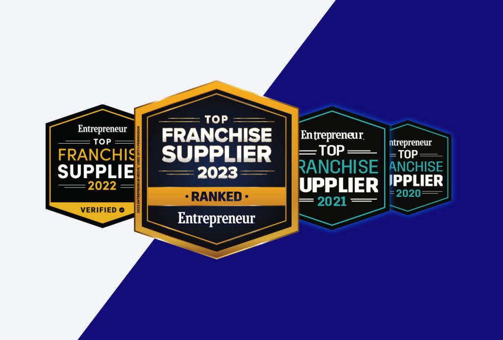 Four badges that recognize the four years that Boefly has been recognized as a top supplier.